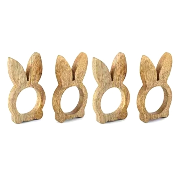 Linden Street Spring Bunny 4-pc. Napkin Ring - Picture 1 of 2